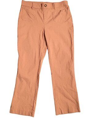 Jules & Leopold Pull On Kick Flare Pants Camel Ankle Stretch Work Career Small